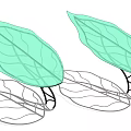 Two Light Green Leaf Shaped Canopies With Outdoor Support Structure And Shade Design