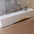 Modern reception desk front desk 3d model
