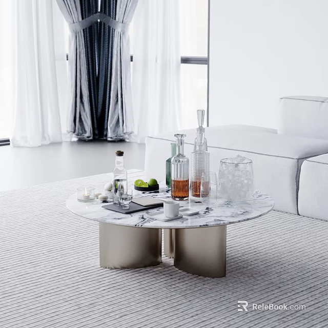 Stylish Inflatable Decor Items For Modern Living Room Interior Design 3d model 
