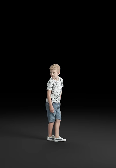Modern Boy Child Child Character 3d model