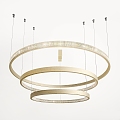 Modern chandelier Dan Tong ring led LED suspension 3d model