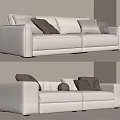 Modern double sofa 3d model