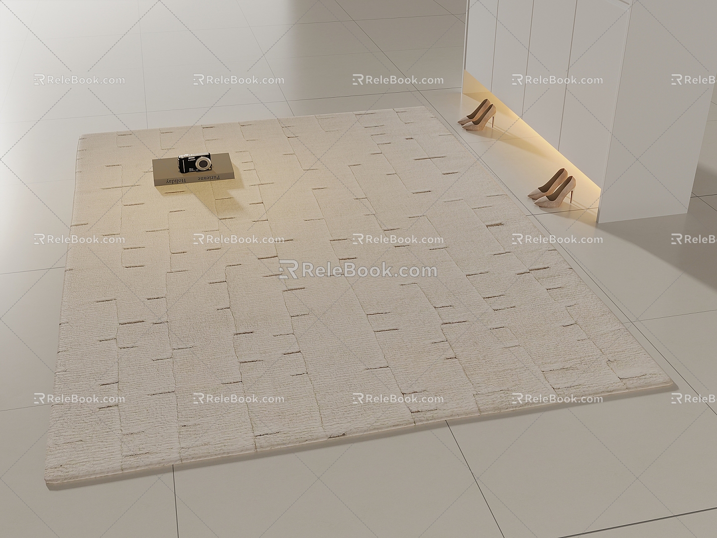 Modern Cream Style Carpet Fabric Square Carpet model