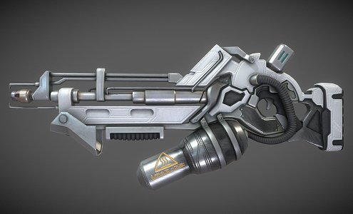 Sci-Fi Heavy Flamethrower 3d model