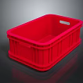 Red Plastic Storage Bin For Household Organizing Durable And Versatile Container
