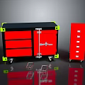 Tool Box Iron Box Multi-layer Tool Box Iron Box Iron Trunk Box Luggage Leather Box 3d model