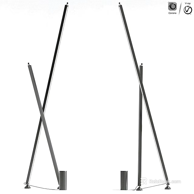 Modern Minimalist Floor Lamp For Home Decor With Geometric Structure 3d model