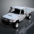White Single Cab Pickup Truck With Open Cargo Bed Exterior Design