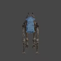 Steampunk Mechanical Horse Game Character With Blue Glowing Saddle And Metallic Parts