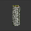 Wood And Stone Cylindrical Decorative Piece Featuring Textured Surface For Interior Decoration