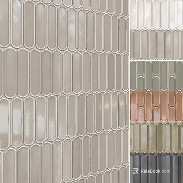 Decorative Partition Tiles With Various Colors And Geometric Patterns For Interior Design 3d model 