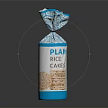 Plain Rice Cakes In Blue Package With Crunchy Texture And Healthy Snack