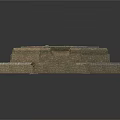 Detailed Ancient Stone Structure With Layered Steps And Textured Bricks