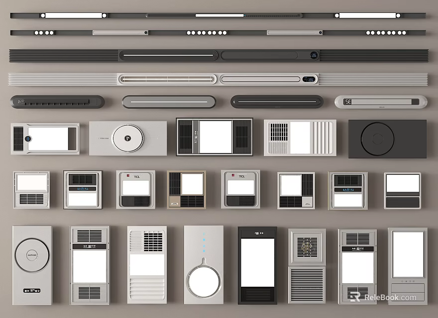 Diverse Modern Control Panels With Different Designs And Functional Features 3d model 