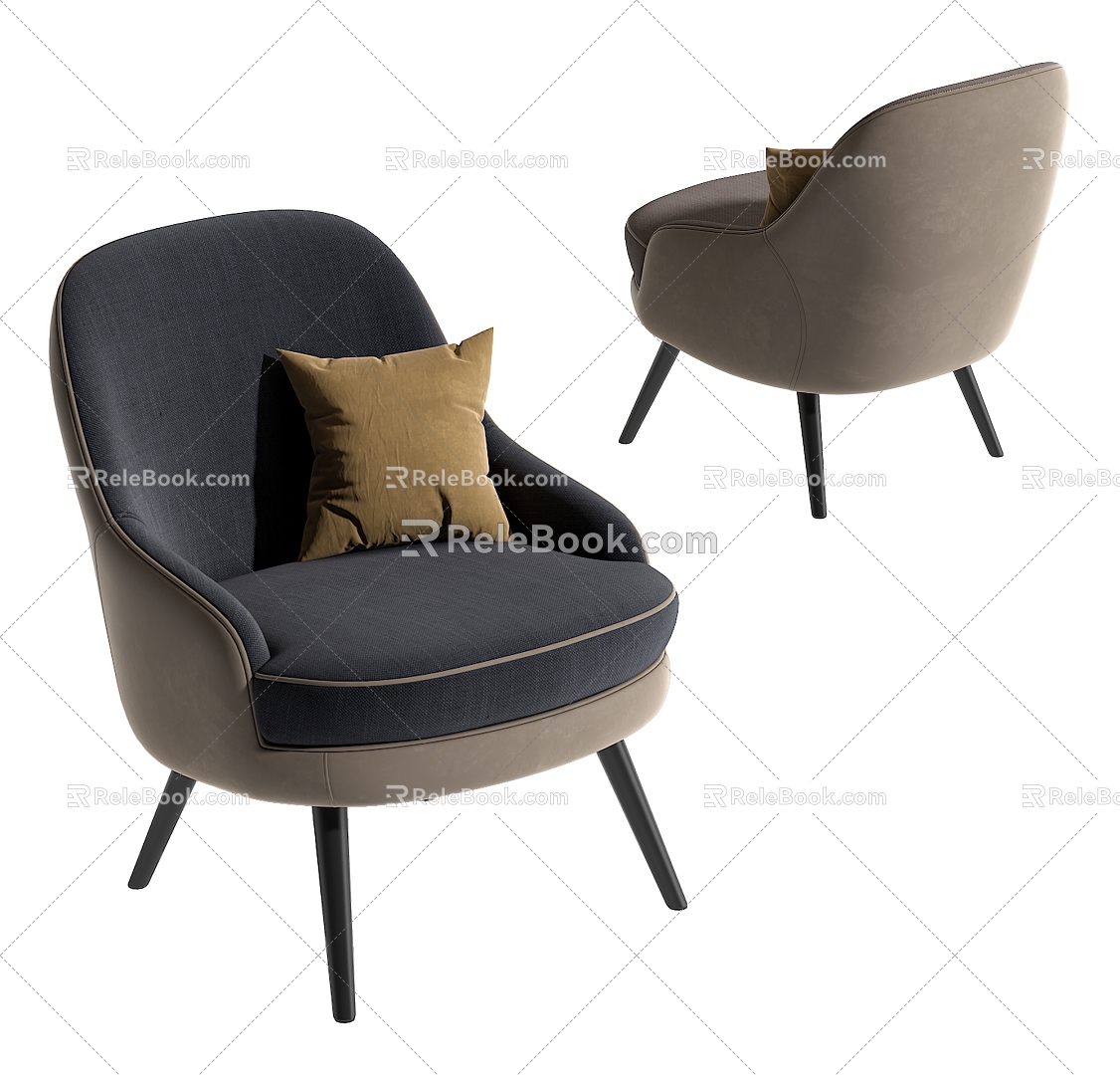 Modern Single Sofa 3d model