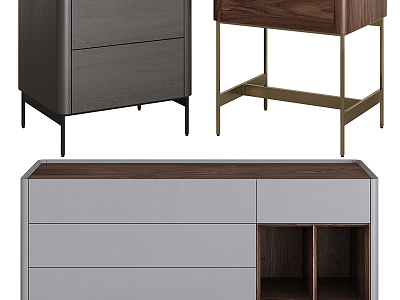 Si Lounge Iris chest of drawers and bedside tables by Furman model