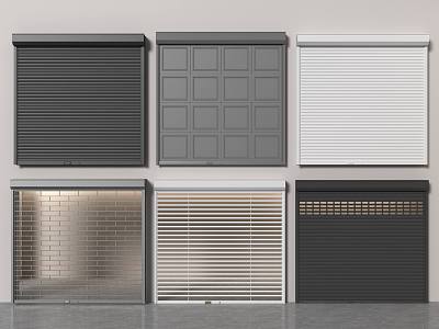 Rolling shutter door rolling gate garage door rolling door garage door shop door warehouse door security door 3d model