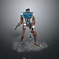 Mech Warrior Mech Soldier Machine Battlearm Mechanical Battlearm Machine Fighter Robot 3d model