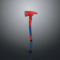 Hardware Tool Axe With Red Head And Blue Red Handle Design