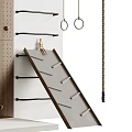 Playground Equipment With Climbing Wall Hot Air Balloon Ladder And Rings
