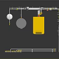 Electronic Electrical Industrial Equipment System With Pipes Control Cabinet And Storage Tank