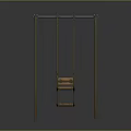 Elegant Modern Swing Design With Double Wooden Seats And Sturdy Metal Frame