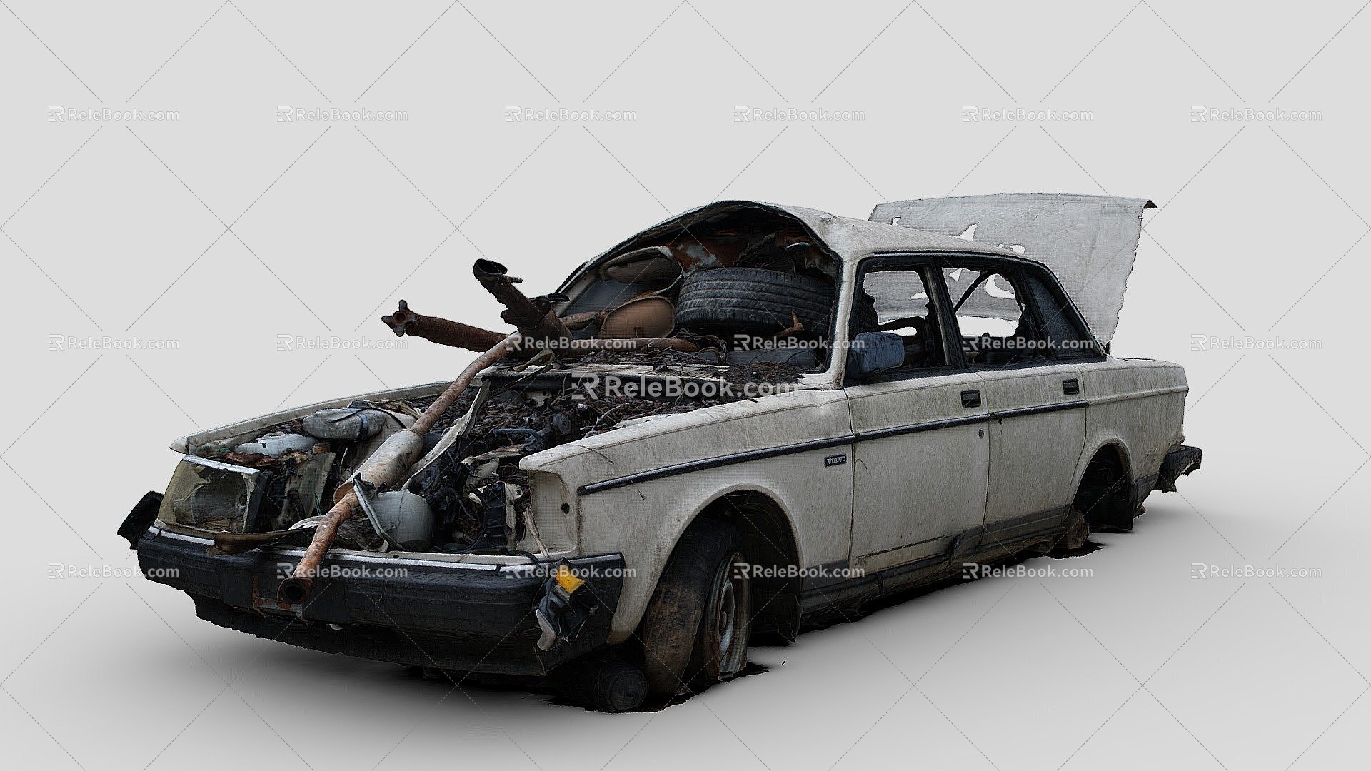 Volvo wreck 3d model