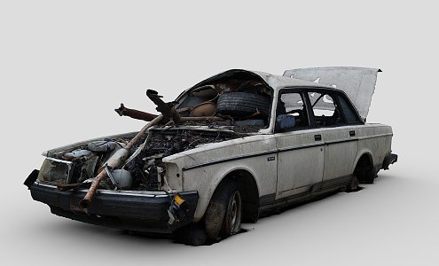 Volvo wreck 3d model