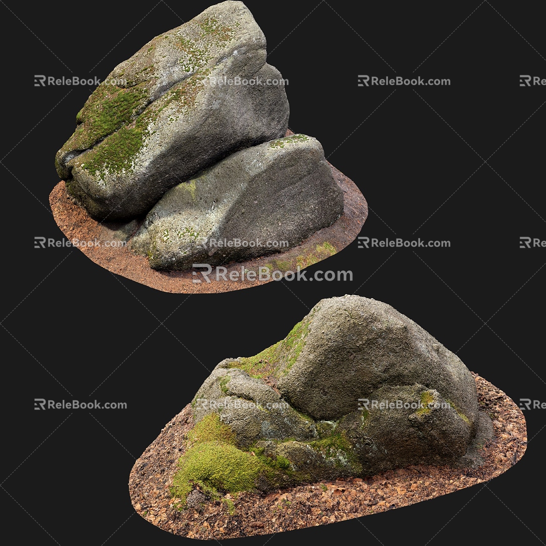 Modern Stone Meadow Stone 3d model