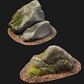 Modern Stone Meadow Stone 3d model