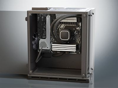 Modern mainframe water-cooled water-cooled chassis 3d model