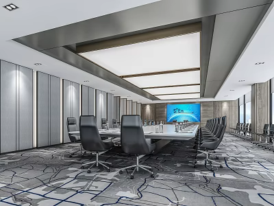 Modern Conference Room 3d model