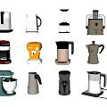 Various Kitchen Appliances Including Blenders Coffee Makers Juicers And Mixers