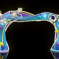 Modern Gate Head Planet Theme Interstellar Space Theme 3d model