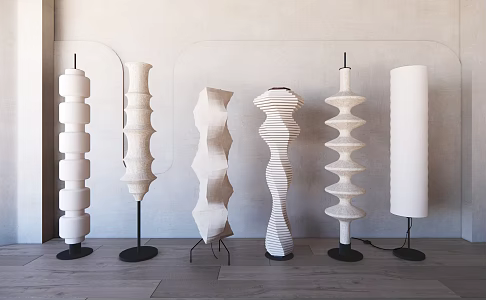 The ancient floor lamp floor lamp combination 3d model