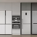 Modern Refrigerators and Freezers with Sleek Designs in Contemporary Kitchen Showcase