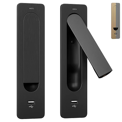 Modern Black Smart Wall Lamp With LED Lighting And Sensor Functionality 3d model