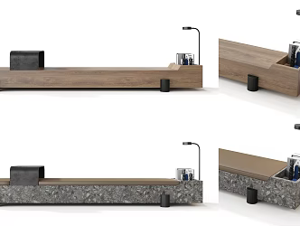 Landscape Bench Seat Landscape Stone Bench Leisure Bench 3d model