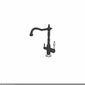 Modern Stainless Steel Kitchen Faucet With Swivel Spout And White Handle