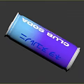 Shiny Blue Purple Gradient Aluminum Can With City Bud Light Label Reflection