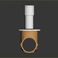 Durable Brass Hardware Valve with Silver Handle and Stable Base