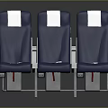 Comfortable Blue Seats With White Backrests Armrests Seat Belts And Storage Pockets