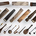 Diverse Musical Instruments And Art Supplies Showcasing Handmade Wooden Craft And Various Tool Types