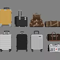 Assorted Luggage and Travel Bags with Spinner Suitcases Hardshell Cases Patterned Handbags and Duffel Bags