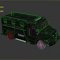 SWAT Tactical Armored Vehicle Displaying Black Exterior And Roof Mounted Equipment