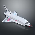 NASA Space Shuttle Featuring American Flag for Outer Space Exploration 3d model