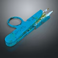 Durable Blue Hardware Utility Knife With Ring Handle And Worn Blade
