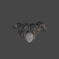 Game Movie Monster Character With Muscular Body Skeletal Head And Textured Skin