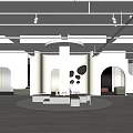 Modern Bridal Shop Interior With Wedding Dress Displays Soft Lighting And Fitting Area