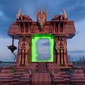 Modern Gate Sci-Fi Landscape Gate Game Theme Landscape Gate 3d model